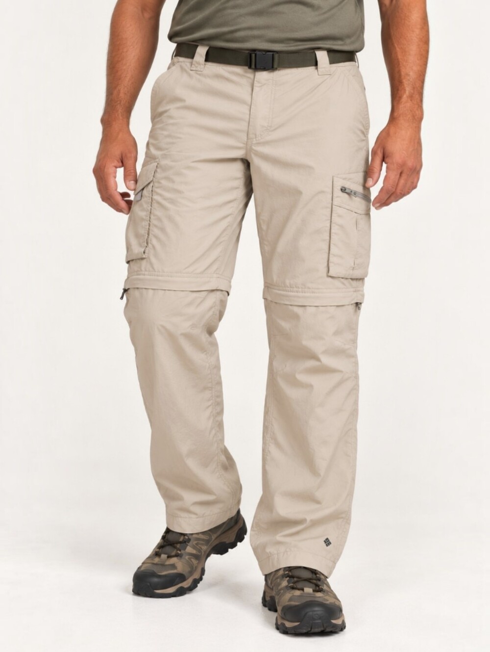 Columbia Silver Ridge Convertible Cargo Pants 44x32 Khaki Hiking Gorpcore Nylon